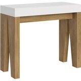 Ityhome 90 x 77 konzolna miza bela/rjava, (20847774) Cene