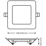  LED ugradno svetlo SQUARE LED/6W/230V 6500K 11,8x11,8 cm belo | Eponuda.com