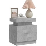vidaXL Nočna omarica betonsko siva 45x35x52 cm iverna plošča | Shoptok.si