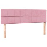 Box spring postelja z vzmetnico roza 160x220 cm žamet, (21791623) | Shoptok.si