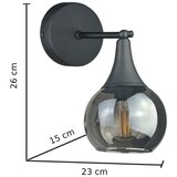 Zidno svetlo STAR 1xE27/60W/230V crno/zadimljeno crno | Eponuda.com