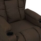  Stol s funkcijo vstajanja temno rjavo blago, (20934899) | Shoptok.si