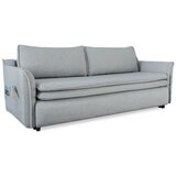 Miuform Svetlo siv žameten raztegljiv kavč Charming Charlie Cene