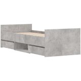  Kreveta s uzglavljem i podnožjem boja betona 75 x 190 cm | shoptok.hr