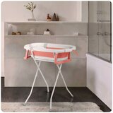 Ricokids RK-287 sklopiva kada za bebe – s termometrom, stalkom i uloškom, bijelo-ružičasta | shoptok.hr