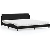 The Living Store Postelja z vzmetnico črna 200x200 cm umetno usnje - Postelja, (21607274) | Shoptok.si