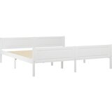 Maison Chic Posteljni okvir - Dvoposteljna postelja - Zakonska postelja trdna borovina bel 180x200 cm-J5640, (21769713) | Shoptok.si