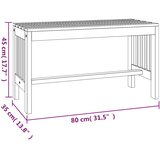  Vrtna klupa 80 cm od masivnog drva eukaliptusa | Eponuda.ba