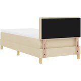  LED Box Spring Krevet s LED trakama Krema 90 x 200 cm tkanina | shoptok.hr