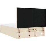 vidaXL otomanski okvir kreveta s madraca krem 140x200cm od tkanine | shoptok.hr