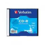 CD-R,VERBATIM, 700 MB,52X,EXTRA PRO.SLIM CASE