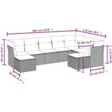  9-dijelni set vrtnih sofa s jastucima poliratan smeđi | shoptok.hr