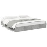 Furnova Posteljni okvir s predali betonsko siv 200x200cm inženirski les, (21940699) | Shoptok.si