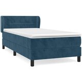 Box spring krevet s madracem tamnoplavi 80 x 200 cm baršunasti | shoptok.hr