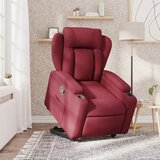  Naslonjač na podizanje od tkanine crvena boja vina | shoptok.hr