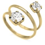 Victoria Cruz minimal crystal gold prsten sa swarovski kristalima ( a4274-07da ) | ePonuda.com