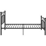  Za krevet crni metalni 100 x 200 cm | shoptok.hr