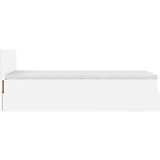 Otomanski okvir kreveta s madracem bijela 90x190cm umjetna koža | shoptok.hr