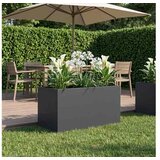 vidaXL Vrtna saksija Antracit 100 x 50 x 50 cm Čelična vrata - Antracit 100 x 50 x 50 cm 1 | shoptok.hr