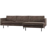 WOOOD Temno rjava kotna sedežna garnitura (desni kot/z ležalnikom) Rodeo – | Shoptok.si