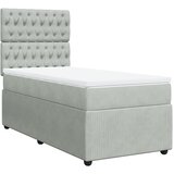  Box spring krevet s madracem svjetlosivi 90x190 cm baršunasti | shoptok.hr