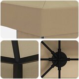 Gazebo 4 × 3 m Bež Poliester i čelik 190 gsm | shoptok.hr
