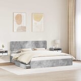  Krevet s od storage s ladicama Betonski sivi 180 x 200 cm | shoptok.hr