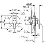 Grohe 23558002 Start (2 priključka) podometna armatura za kad ali tuš | Shoptok.si