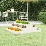 Maison Chic Visoka greda - Greda - Cvetlični Lonec bela 80x80x27 cm trdna borovina, (21789001) | Shoptok.si