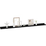  Zidne police 4 kom crne 115 x 9 x 3 cm | shoptok.hr