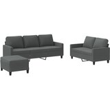  3-dijelni set sofa s jastucima tamnosivi od tkanine | shoptok.hr