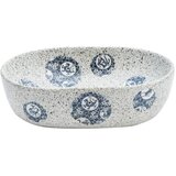  Nadgradni umivaonik sivo-plavi ovalni 47 x 33 x 13 cm keramički | shoptok.hr
