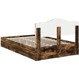  Krevet s od storage s uzglavljem Dimljeni hrast 120 x 190 cm | shoptok.hr