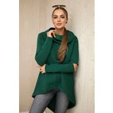 Kesi Insulated sweatshirt with a long back part dark green | shoptok.hr