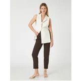 Koton Sewing Detail Fabric Trousers Skinny Leg