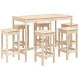  7-dijelni vrtni barski set od masivne borovine | shoptok.hr