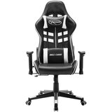 vidaXL Gaming stol črno in belo umetno usnje | Shoptok.si