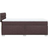 vidaXL Krevet s oprugama i madracem tamnosmeđi 100 x 200 cm od tkanine | shoptok.hr