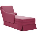 vidaXL Počivaljka od baršun s jastukom i rukonaslonom crvena boja vina | shoptok.hr