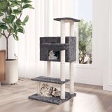 vidaXL Mačje drevo s praskalniki iz sisala temno sivo 108,5 cm | Shoptok.si