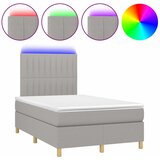  box spring s madracem LED svjetlosivi 120x200 cm tkanina | shoptok.hr