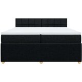 vidaXL Krevet s oprugama i madracem crni 200x200 cm od tkanine | shoptok.hr