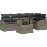 vidaXL 6 komadni set vrtnih kauča s jastučićima sivi poli ratan | shoptok.hr