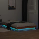 Maison Chic LED Posteljni okvir - Dvoposteljna postelja - Zakonska postelja voščeno rjav 120x200 cm trdna borovina, (21693928) | Shoptok.si