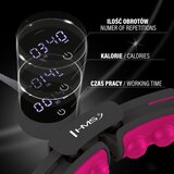  Hhm16 hula hoop crno/rozičasti magnetski s utegom + brojačem hms | shoptok.hr