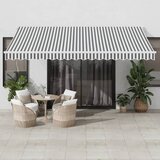 vidaXL Tenda na uvlačenje antracit-bijela 4,5x3 m tkanina i aluminij u