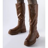 Gemre Brown Flat Classic Boots Christien Cene