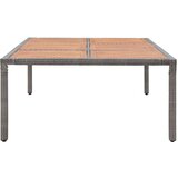 In vrtni stol sivi 200x150x74 cm od poliratana i bagremovog drva | shoptok.hr