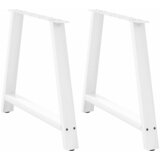  Noge za blagovaonski stol A-oblika 2 kom Bijele 90 x (72-73) cm Čelik | shoptok.hr