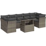 vidaXL 8-dijelni set vrtnih sofa od poliratana s jastucima sivi | shoptok.hr